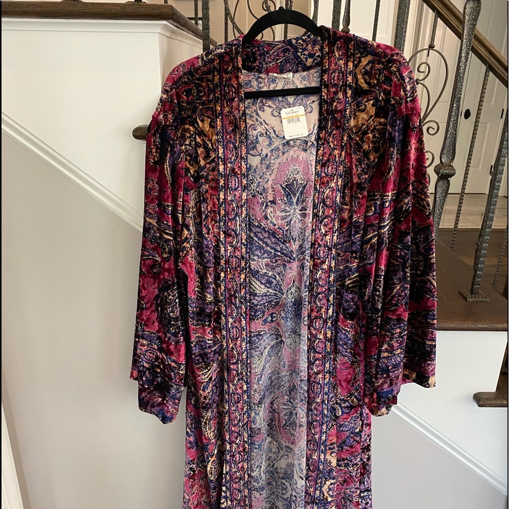 free people velvet kimono